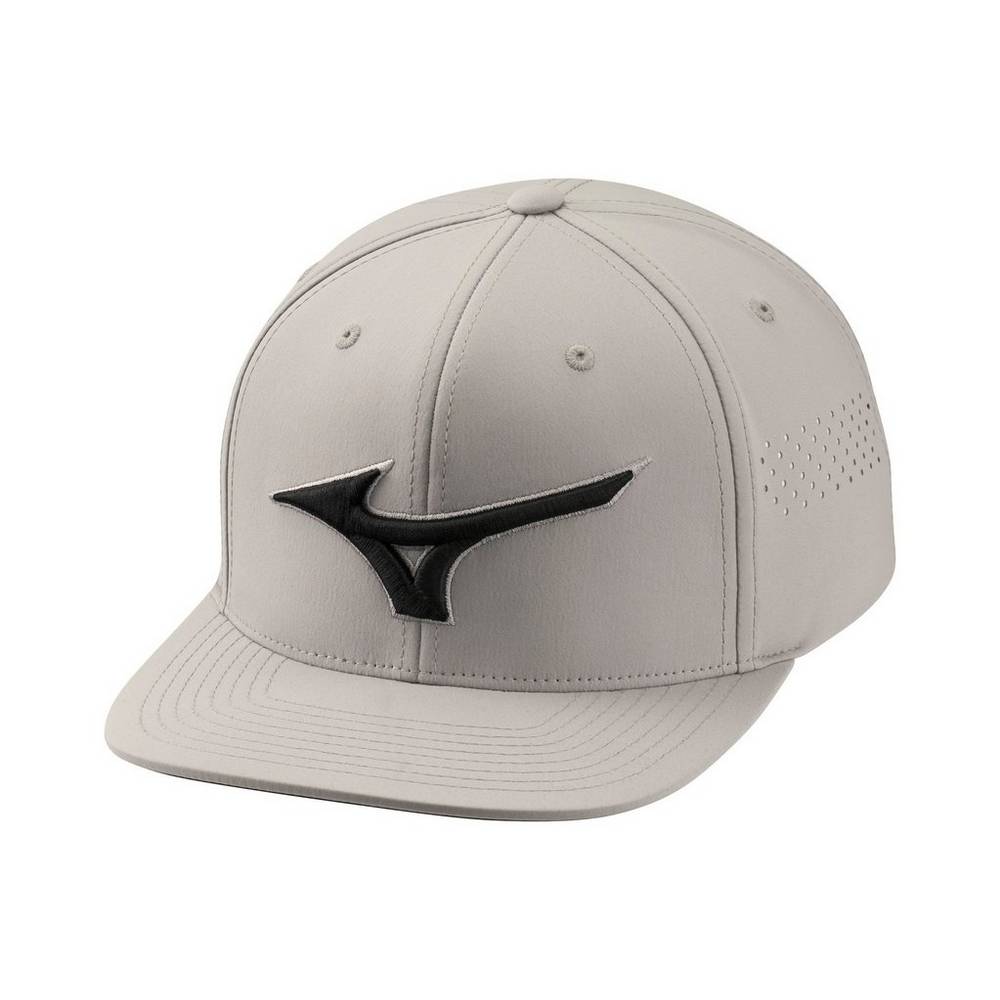 Mizuno Tour Flat Snapback - Bayan Şapka - Gri Türkiye (HQVPGX-674)